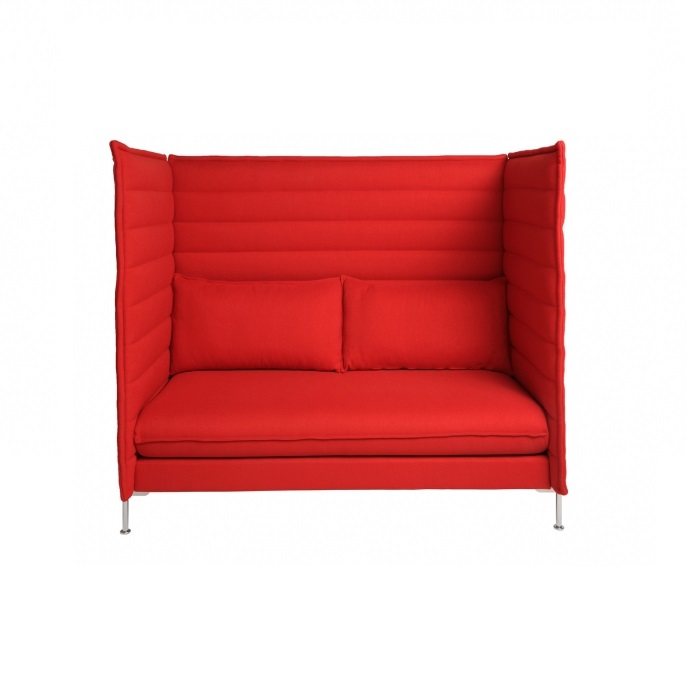 Alcove Highback Sofa - Red