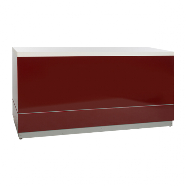 Bar red with white tabletop