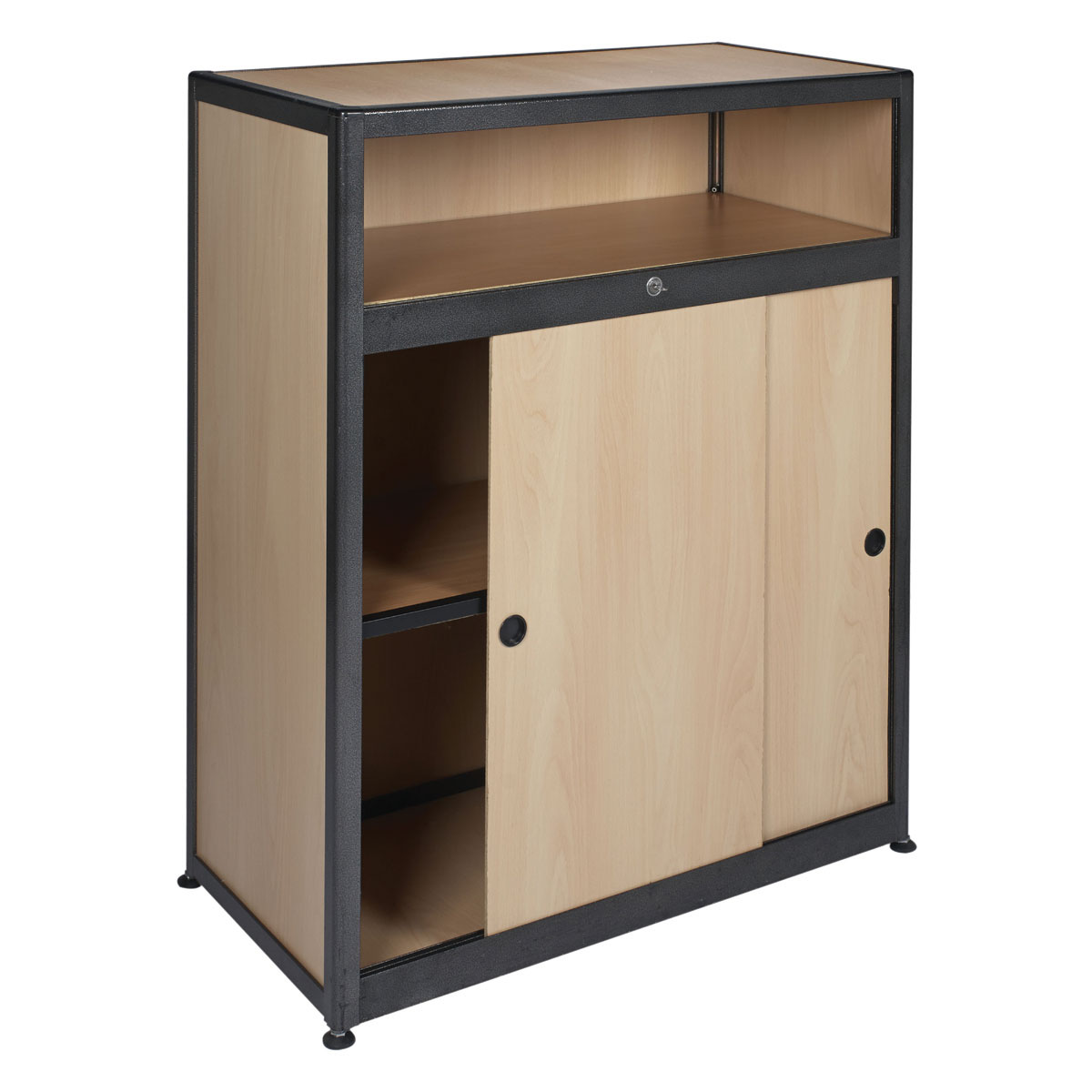 Counter with storage-oak2